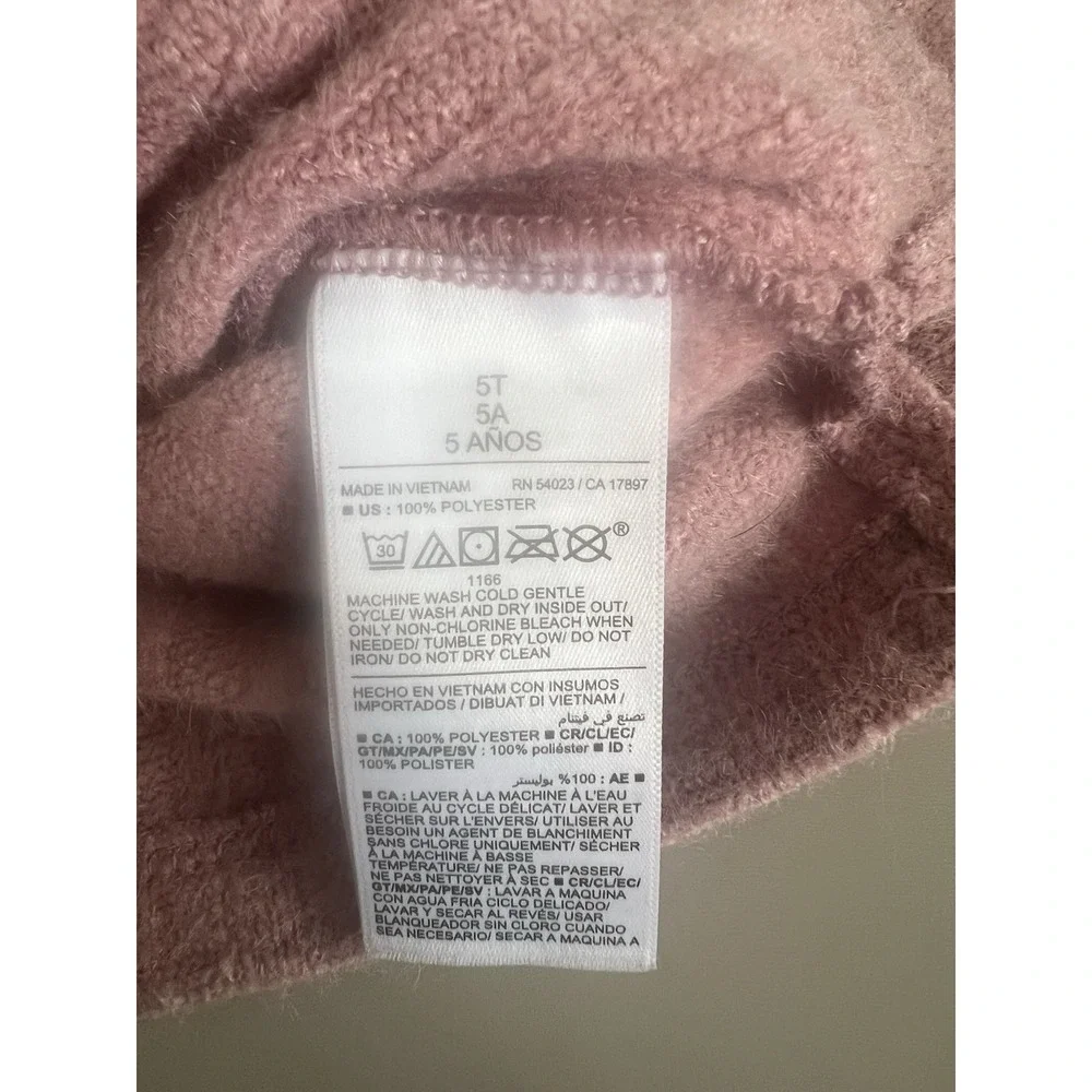 Old Navy Sweater Mock Neck Ribbed Pink Girls 5T